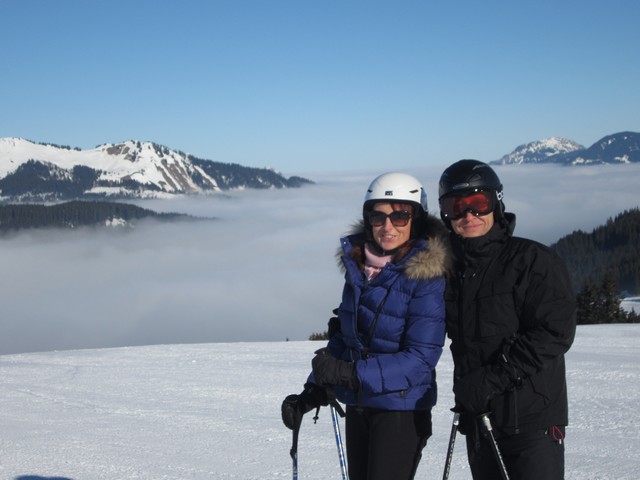 2/3/13, Charlotte and Alan enjoying being above the clouds today!